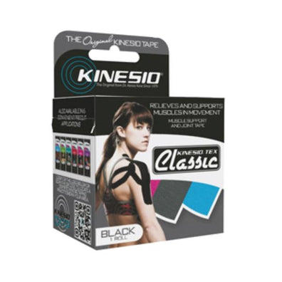 Tape Kinesio Cotton 2"x4.5yd Black Ea